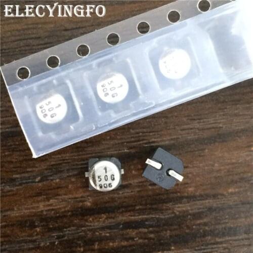 10pcs 1uF 50V1UF SAMWHA VR Series 4x5mm 50V1uF SMD Aluminum Electrolytic Capacitor