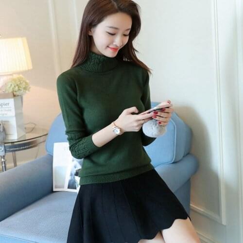 2018 sweaters, womens fashion, slim, high necked, bottoming shirt, twist sleeves, thickening, body repair, knitted sweater
