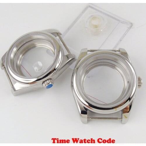 39mm Watch Case Parts Fit For NH35 NH36 Miyota8215 ETA2836 Automatic Movement Polished Case Sapphire Glass Stainless Steel