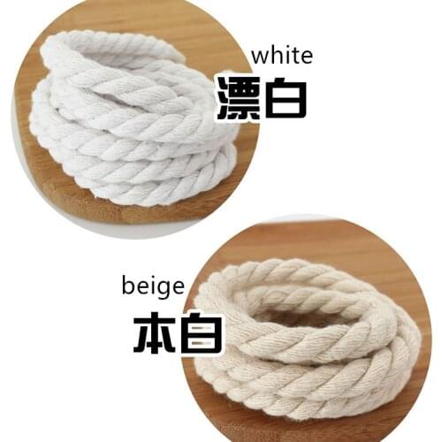 5 Meters Length Craft Decorative Twisted Cord 10mm Thick Cotton Rope Decoration Rope for Bag Drawstring Belt