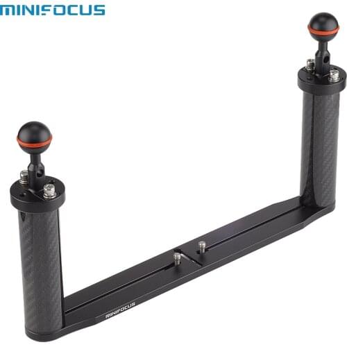 Carbon Fiber Tray Grip Double Handle Bracket for Underwater Camera Housings Diving Camera Housing Case Buoyancy Float Tray