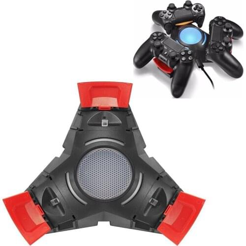 3 In 1 USB Charge Dock Gaming Controller LED Charging Stand For Sony Playstation 4 PS4 Slim Pro Charger Triangle Dock Holder