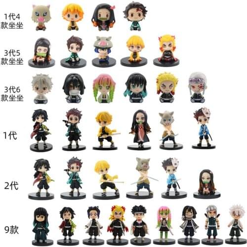 Anime Figure Demon Slayer Kimetsu No Yaiba Doll Tanjiro Nezuko Zenitsu Demon Slayer Kawaii Room Decoration Childrens Toys Doll