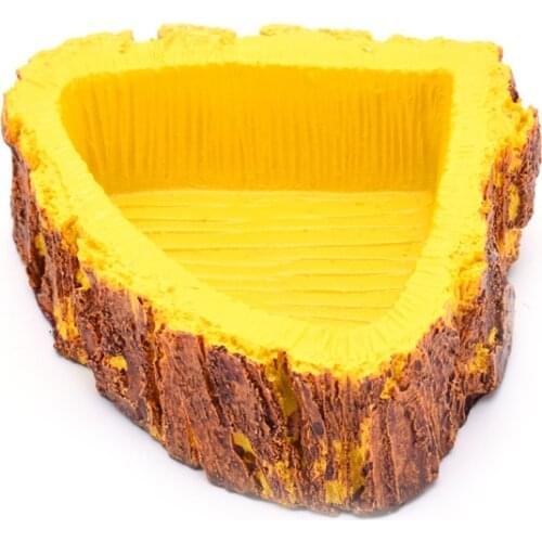 Crawler Pet Feeder Bowl Basin Resin Food Water Reptile Turtle Tortoise Scorpion Lizard Reptiles Tree Stump Bowls Pets Supplies