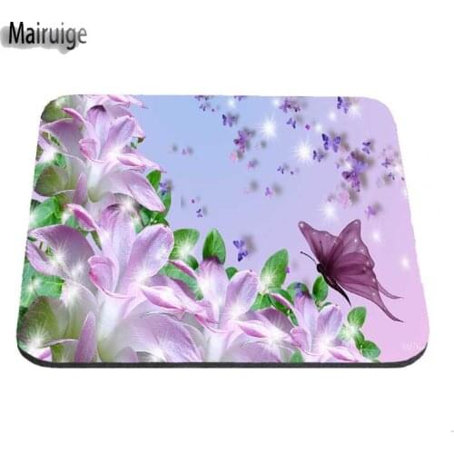 Beautiful butterflies and flowers Soft for computers rectangular Mousepad Desktop Pad Mouse Mat for Optal