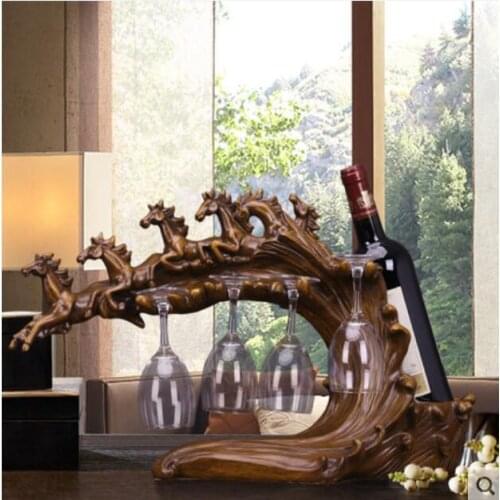 Scandinavian Creative Red Wine Rack Wine Cabinet Decoration Horse Arrangements Horse Bajun Home of Zhaocai Horse Wine Cabinet TV