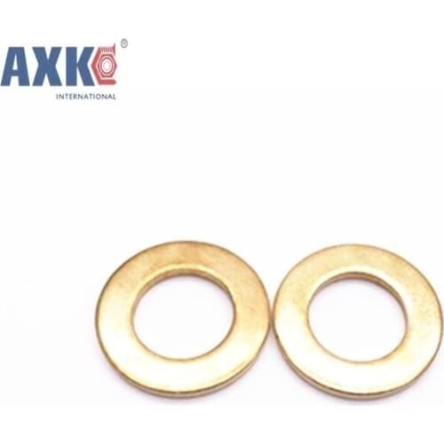 100Pcs copper washer DIN125 ISO7089 M3 M4 M5 M6 Meson Pad bronze Sheet Metal Collar Brass Flat Washer