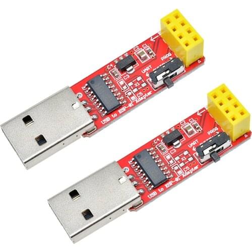 2PCS USB to ESP8266 ESP-01 Wi-Fi Adapter Module w/ CH340G USB to TTL Driver Serial Wireless Adapter LDO for Arduino 3.3V