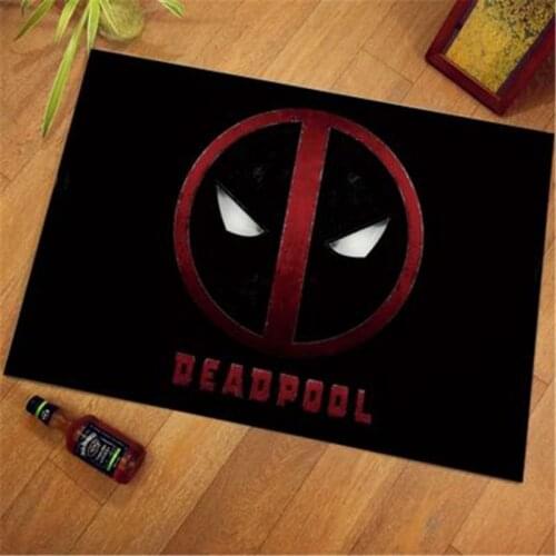 Cartoon Kids Playmat Deadpool Bath Mat Printing Rug Toilet Carpet Suede Non Slip Absorbent Shower Bathroom Mat Rugs