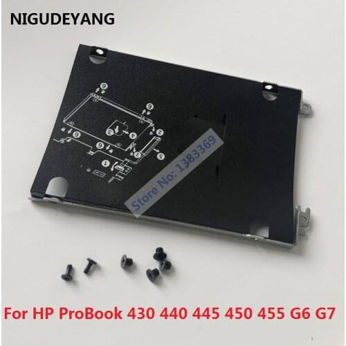 NIGUDEYANG New for HP ProBook 430 440 445 450 455 G6 G7 SATA HDD SSD 2.5 Hard Drive Bracket Caddy Frame