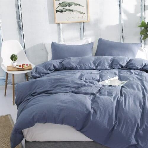 3 pcs Solid Color Bedding Set Duvet Cover Set Winter Comforter Case Bedsheet With Pillowcover Simple Bed Linen Quilt