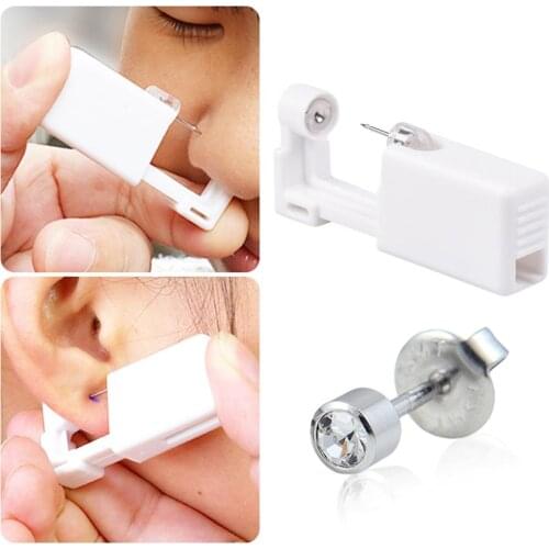 Disposable Sterile Ear Piercing Unit Cartilage Tragus Helix Piercing Gun NO PAIN Piercer Tool Machine Kit Stud Choose Design