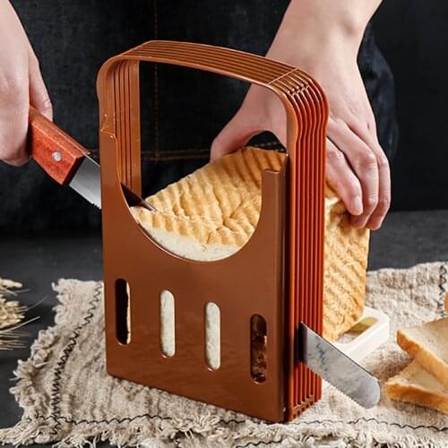 Bread Slicer Rack Plastic Foldable Loaf Cutter Rack Cutting Guide Baking Tools Kitchen Accessories Practical Bread Cutter Loaf