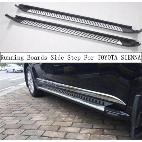 For TOYOTA SIENNA 2011- 2021 Running Boards Side Step Bar Pedals High Quality Nerf Bars Auto Accessories
