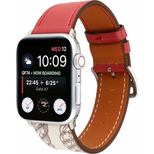 38mm 40mm Genuine Leather Loop for Apple Watch Band 42mm 44mm Single Tour Strap for iWatch Series 5 4 3 2 1