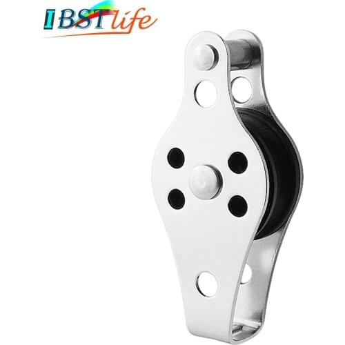 BSET MATEL Stainless Steel 316 Pulley Blocks Rope Runner Kayak Boat Accessories Canoe Anchor Trolley Kit for 2mm to 8mm Rope