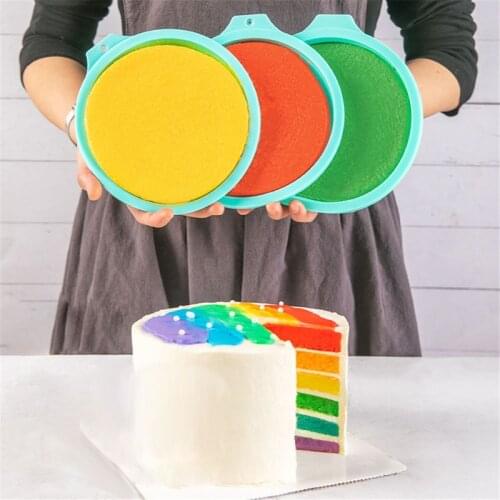 Silicone Layered Cake Round Shape Mold Kitchen Bakeware DIY Desserts Baking Mold Mousse Cake Moulds Non-stick Baking Pan Tools