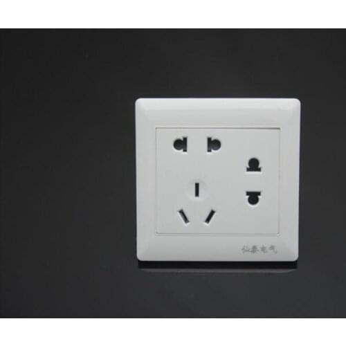 86 type 86*86MM 10A/220VAC concealed installation electrical Sockets power outlet wall faceplate 2+3+2 output