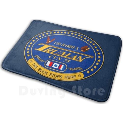 Uss Harry S. Truman ( Cvn-75 )-The Buck Stops Here Carpet Mat Rug Cushion Soft Nimitz Carrier Harry Truman Us Navy Cvn