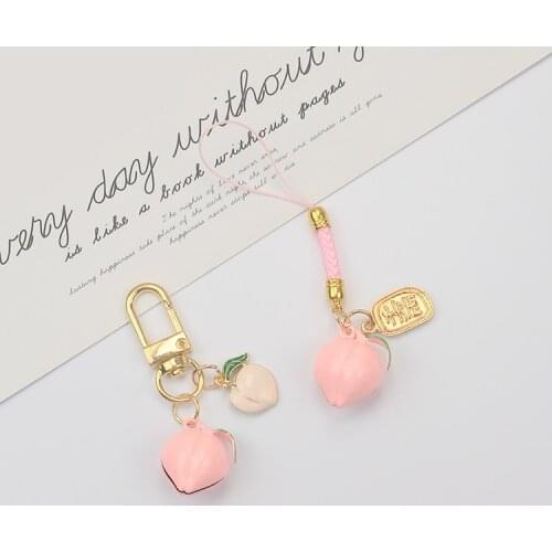 Japan Asakusa Monastery omamori Peach Bell Love fortune Pendant key ring bag charms