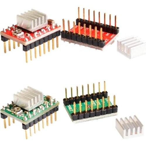 Factory Reprap Stepper Driver A4988 Stepper Motor Driver Module With Heatsink 3D Printer Part/Accessory Diy Robotic Kit Robot