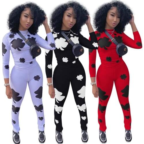 Casual Sport 2 Piece Set Long Sleeve Turtleneck Top and Skinny Pants Lounge Wear Women Spring Summer Clothes Joggers Tracksuits