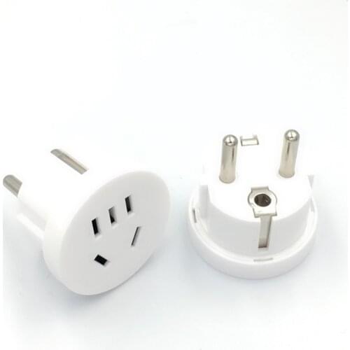1pc AU US To EU China Plug Adapter Australian AU To Euro KR Power Adapter Travel Plug Converter Round AC Wall Charger Socket