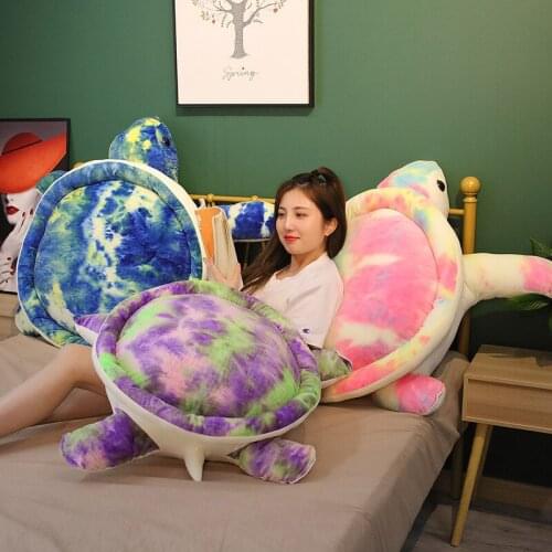 1pc 35-80cm Colorful Plush Tortoise Toy Cute Turtle Plush Pillow Big Stuffed Cushion for Girls Baby Vanlentine Gift