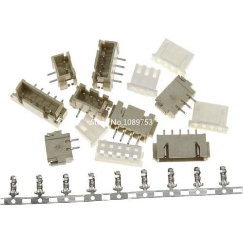 10Sets XH2.54 Connector 2.54mm Vertical / Horizontal SMD Pin Header 2/3/4/5/6/7/8P ( Plug male + Female + Terminal ) Kit