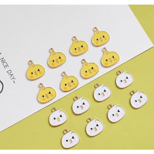 10pcs Funny bird avatar 2019 Fashion Earrings Cartoon Cute pendant Lovely diy handmade jewelry bag pendant earring accessories