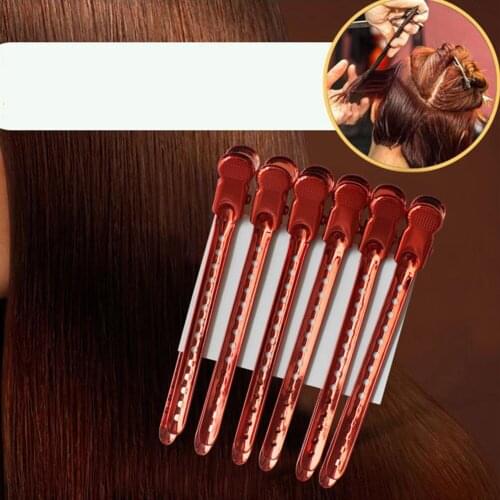 12pcs Hairdresser Practical Styling Tools Professional Lightweight Fashion Aluminum Hair Clip Sectioning DIY Colorful Anti-slip