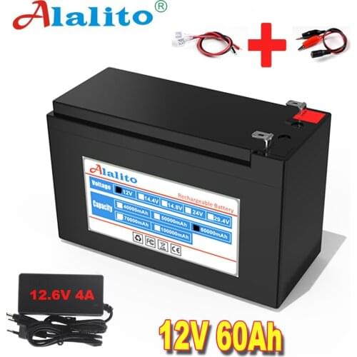 12V 60Ah 18650 lithium battery pack 3S7P built-in high current 40A Solar street lamp, xenon lamp, backup power supply, LED