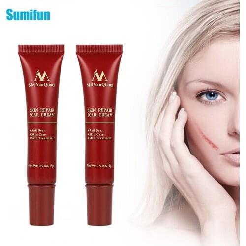 2pcs Herbal Scar Removal Antibacterial Cream Acne Scars Stretch Marks Surgical Burn Skin Repair Ointment Medical Plaster D8154