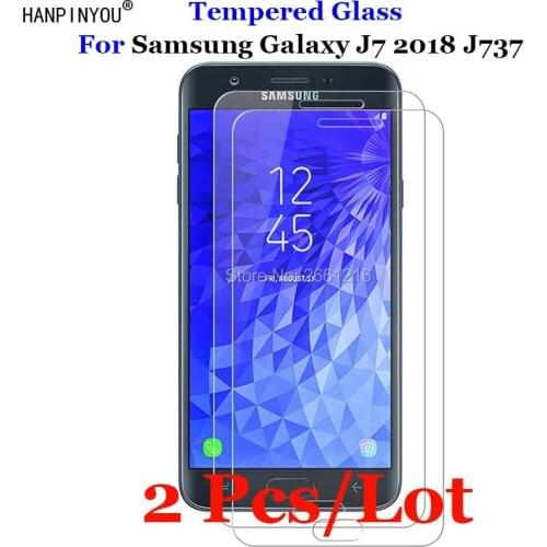 2 Pcs For Samsung J7 2018 Tempered Glass 9H 2.5D Premium Screen Protector Film For Samsung Galaxy J7 V /Refine/Star/Aero 5.5"