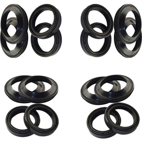 4 Sets Front Fork Shock Oil Seal And Dust Seal Set 41mm X 54mm X 11mm