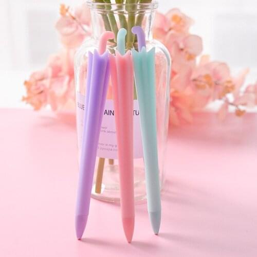 4Pcs Mix Candy Color 0.5mm Umbrella Silicone Mechanical Pencil Automatic Pencils Office School Student Writing Supply Wholesale