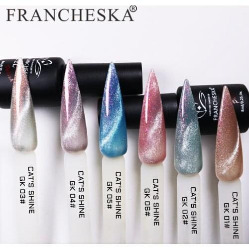 6 Colors Cat Eyes Series Gel Nail Polish Spar Wide Soak Off Long Lasting Semi Permanent Hybrid Varnishes Nail Art Glue Manicure