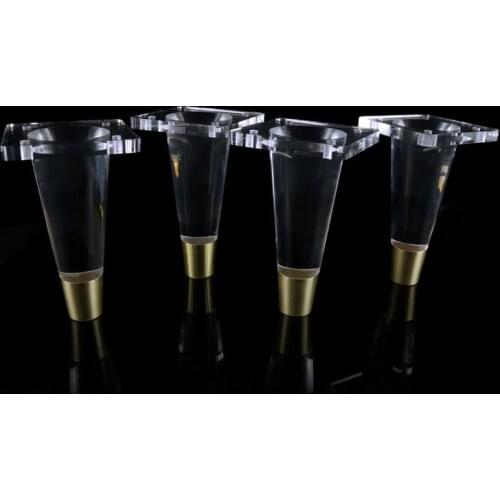 4pcs/lot Acrylic Cabinet Leg Transparent Sofa Leg Clear Furniture Feet Strong Plastic Furniture Holder