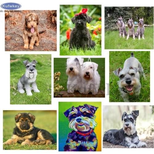 5D DIY Diamond Painting schnauzer Dog Diamond Embroidery Picture of Rhinestone painting mosaic pattern Modern Home Decoration