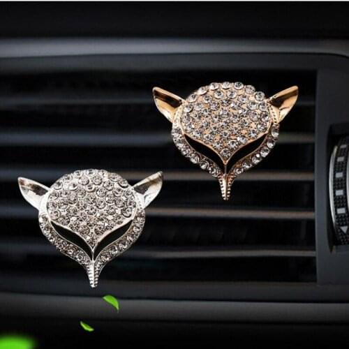 Diamond fox Crystal Clip Perfume Car Air Vent Perfume Auto Outlet Air Freshener Fragrance Auto Decors Car Aroma Diffuser