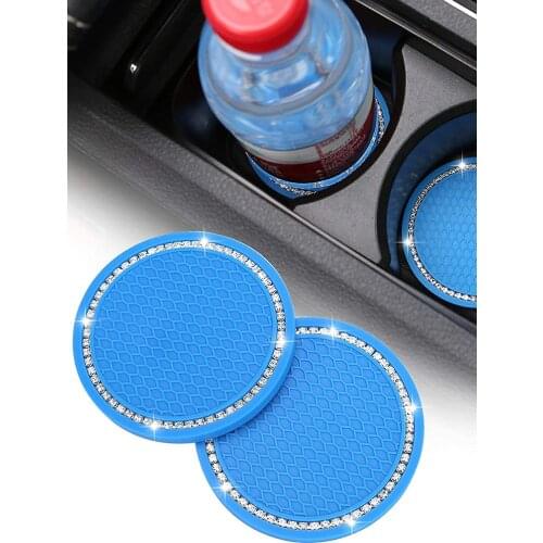 Car Universal Diamond Cup Holder Mat Bottle Insert Coaster Anti-slip Auto Interior Decoration Car Styling Accessories 2.75inch
