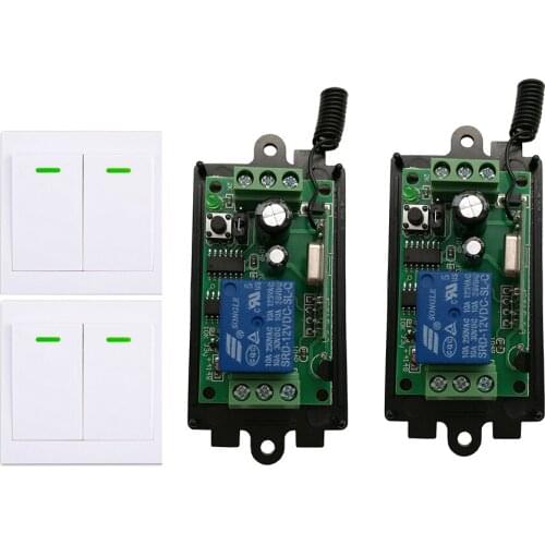 DC 9V 12V 24V 1 CH 1CH Wireless Relay Remote Control Switch Receiver 86 Wall Panel Transmitter Hall Bedroom Ceiling Lights Lamps
