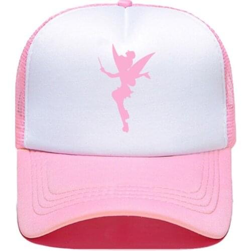 Tinkerbell Fairy Silhouette Cartoon Fairy Baseball Cap Print Unisex Women Men Parent-child Hats Mesh Visor Outdoor Sun Hat