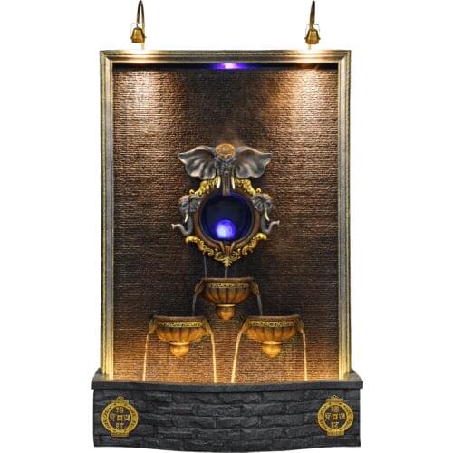 TT European-Style Large Water Curtain Wall Rockery Landscape Living Room Office Fish Pond Water Fountain Decoration Humidifying