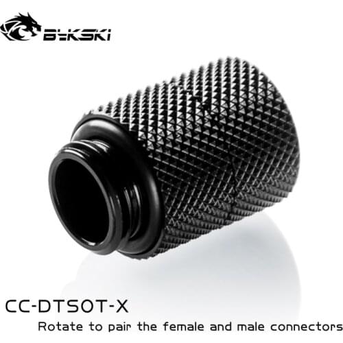 BYKSKI G1/4" Female to Male 360 degrees Rotary Adapter Thread Straight Docking Seat Tube/M to F Extend 24.1mm Accessories Fiting