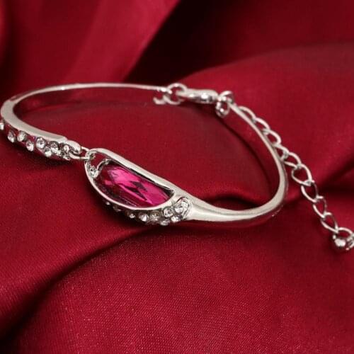 Elegant Glass Shoe Blue Rhinestone Charm Chain Bracelet Bangle Jewelry Gift bracelet for women браслет женский 2020