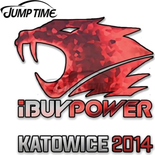 JumpTime 13 x 11.5cm iBUYPOWER Holographic Sticker Vinyl Car Stickers Bumper Motorcycle Scratch-proof Decal Waterproof Decor