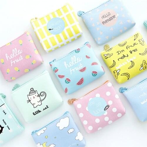 Cute Cartoon Animal Fruit Coin Purse Simple Korean Version of Mini Coin Purse Small Purse Female Short Coin Purse