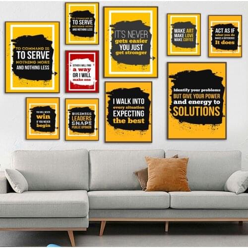 Colorful Motivational Lnspiring Quotes Wall Art Canvas Painting Nordic Posters And Prints Wall Pictures For Living Room Decor