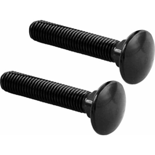 M8 carriage screw bolt shelf screws bolts carbon steel round flat head square neck nail thread nails 8.8grade BLACK